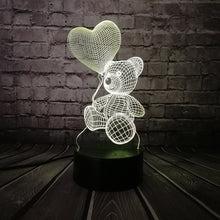 Load image into Gallery viewer, Teddy Bear Love Lamp