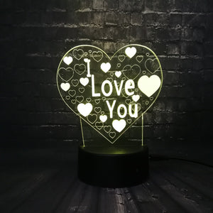 I Love You Lamp