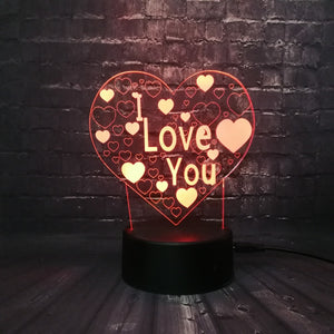 I Love You Lamp